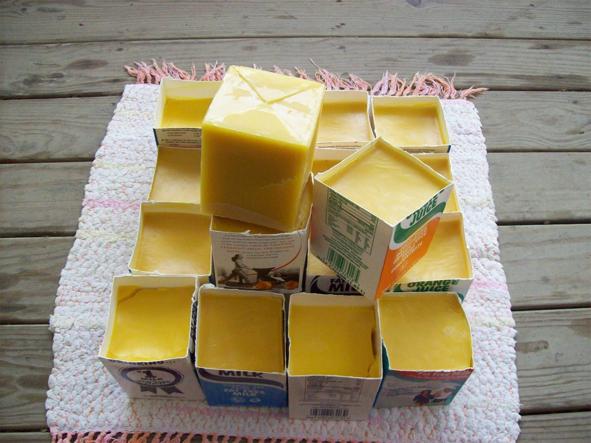 Blocks of beeswax