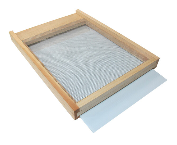 Screen bottom board for mite test